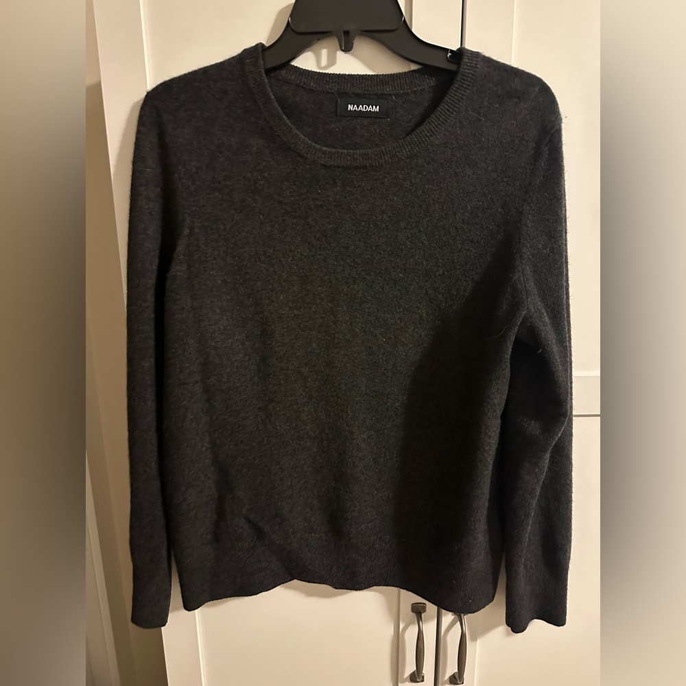 NAADAM the original cashmere sweater, gray, medium